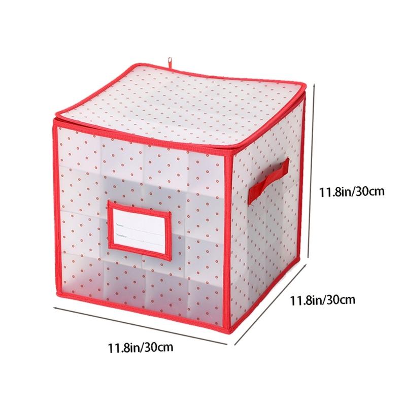 Foldable 64 Compartment Organizers Box Waterproof PVC for Christmas Light Storage