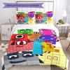 Numberblocks Bettwäsche-Set Atmungsaktiver Bettbezug mit Kissenbezügen Heimdekoration Geburtstagsgeschenk