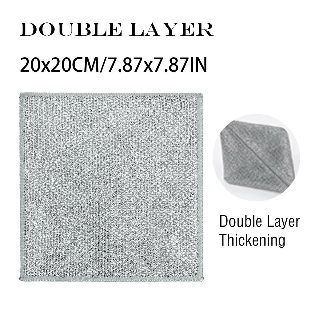 Multifunctional Non-Scratch Wire Dishcloth Wire Dishcloth Multipurpose Wire Microfiber Cloth Cleaning Cloth Magic Dish Towel