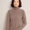 2024 Korean Style Reverse Stitch Turtleneck Cashmere Sweater for Women