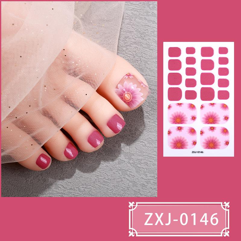 

Наклейки для маникюра на пальцы ног 3D наклейки для горячего тиснения на пальцы ног полные наклейки милые наклейки для нейл-арта с цветами ZXJ-0146