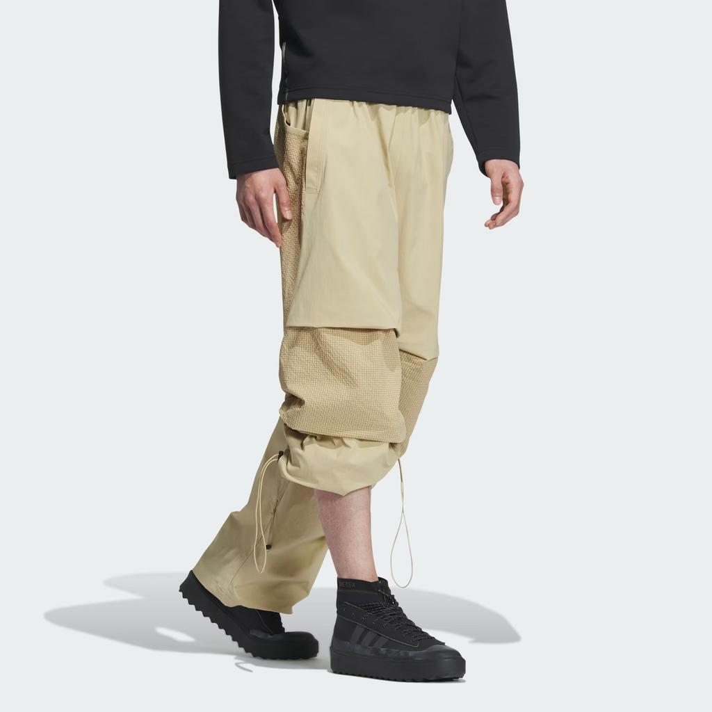 Adidas Fustl Kalhoty 3 Jednobarevné Volné Ležérní Stahovací šňůrka Pletené Sportovní kalhoty Pánské kalhoty Světle khaki IY8016