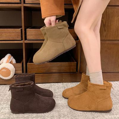 Botas de nieve acolchadas de invierno para mujer con suela gruesa, ligeras, cálidas, anticongelantes, antideslizantes, cómodas, zapatillas casuales, botines cortos de algodón