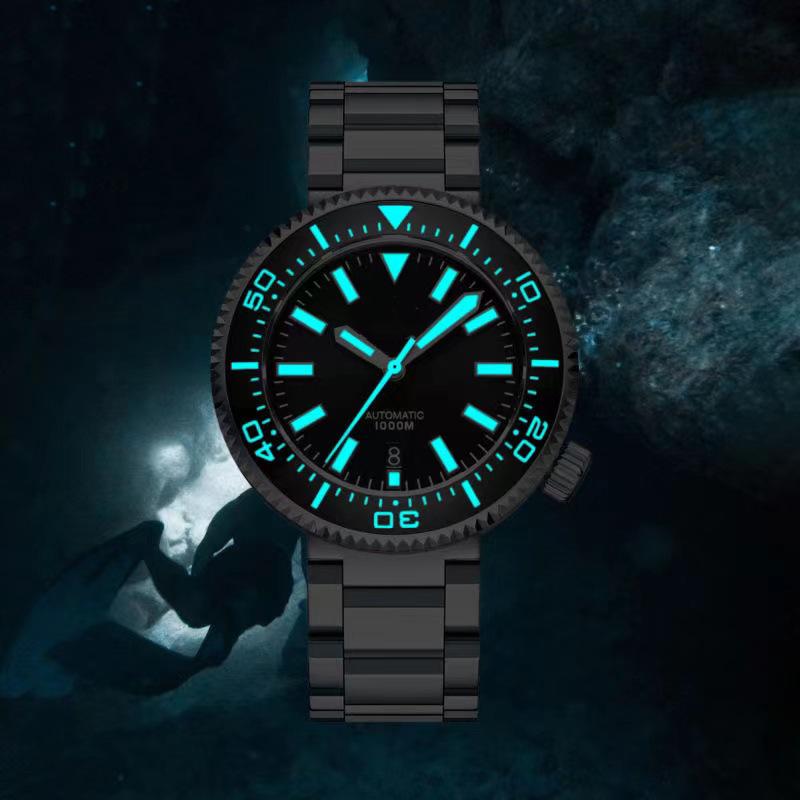 Men's Stainless Steel Automatic Waterproof Sport Watch with Luminous Dial - Fashion Business Brand.