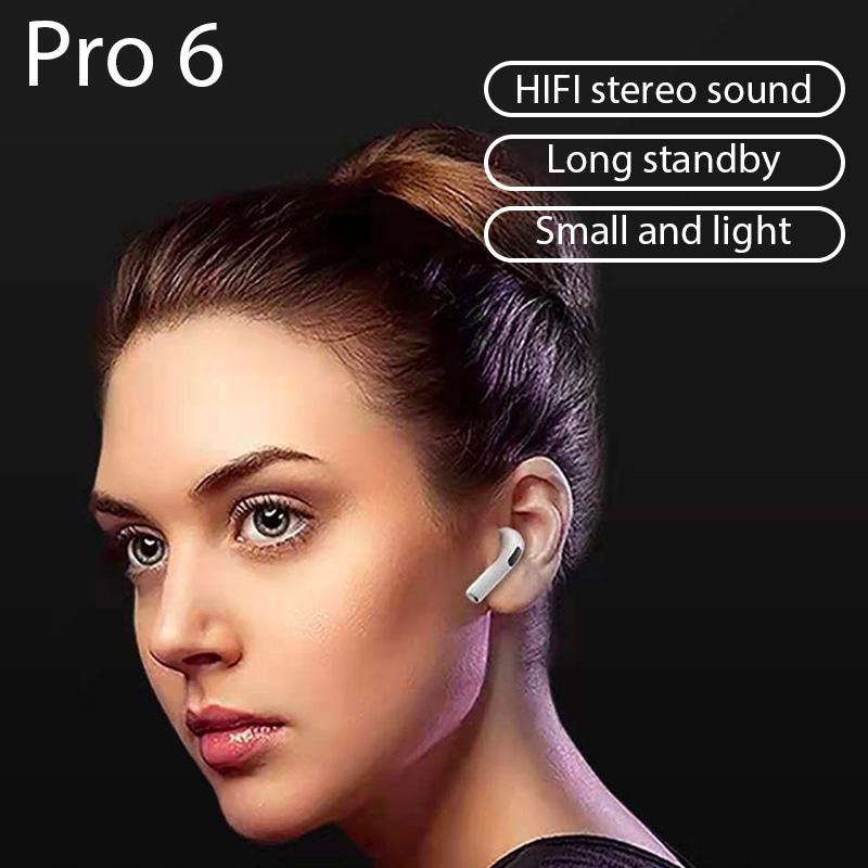 Căști fără fir Air Pro 6 Căști Bluetooth Căști Smart Touch Căști stereo HIFI Căști sport rezistente la apă cu microfon