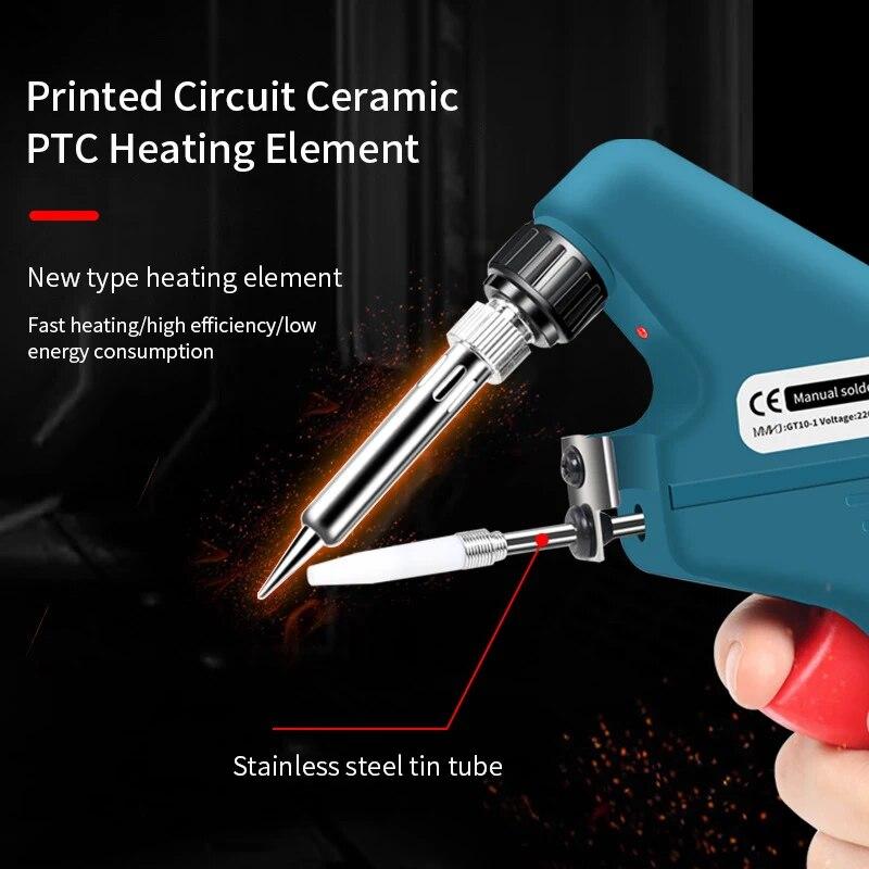 60W/80W Electronic Welding Torch Kit Internal Heat Helping Hand Soldering Iron Set Automatic Tin Feeding Machine Repair Tools