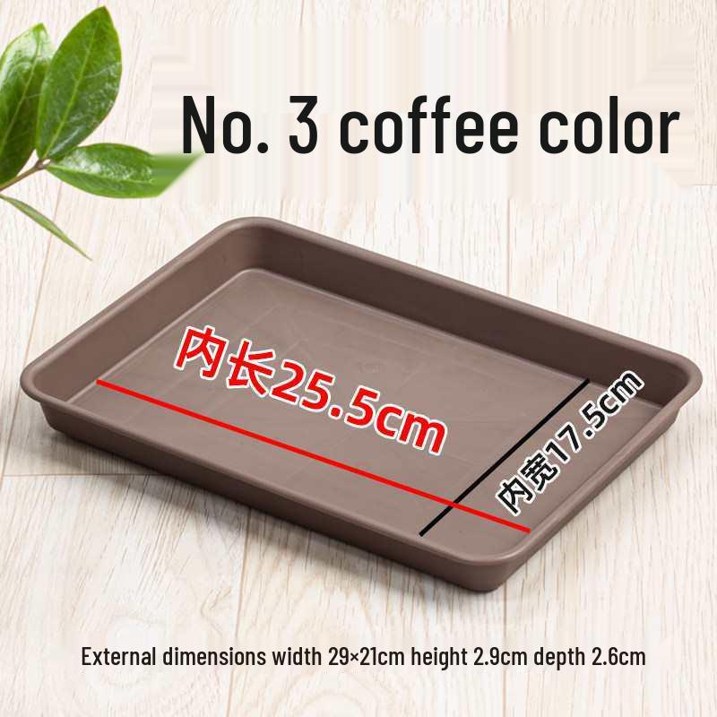 Thickened Rectangular Plastic Flower Pot Tray - Large Water Catching Mat for Bonsai