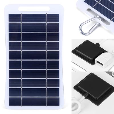 2W 5V Solar Panel Kit USB Battery Charger Power Emergency Panel Waterproof Phone Power Bank for Camping Backpacking Hiking