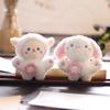 Cute Plush Animal Keychain Fluffy Sheep Pig Dog Monkey Rabbit Soft Bag Charm