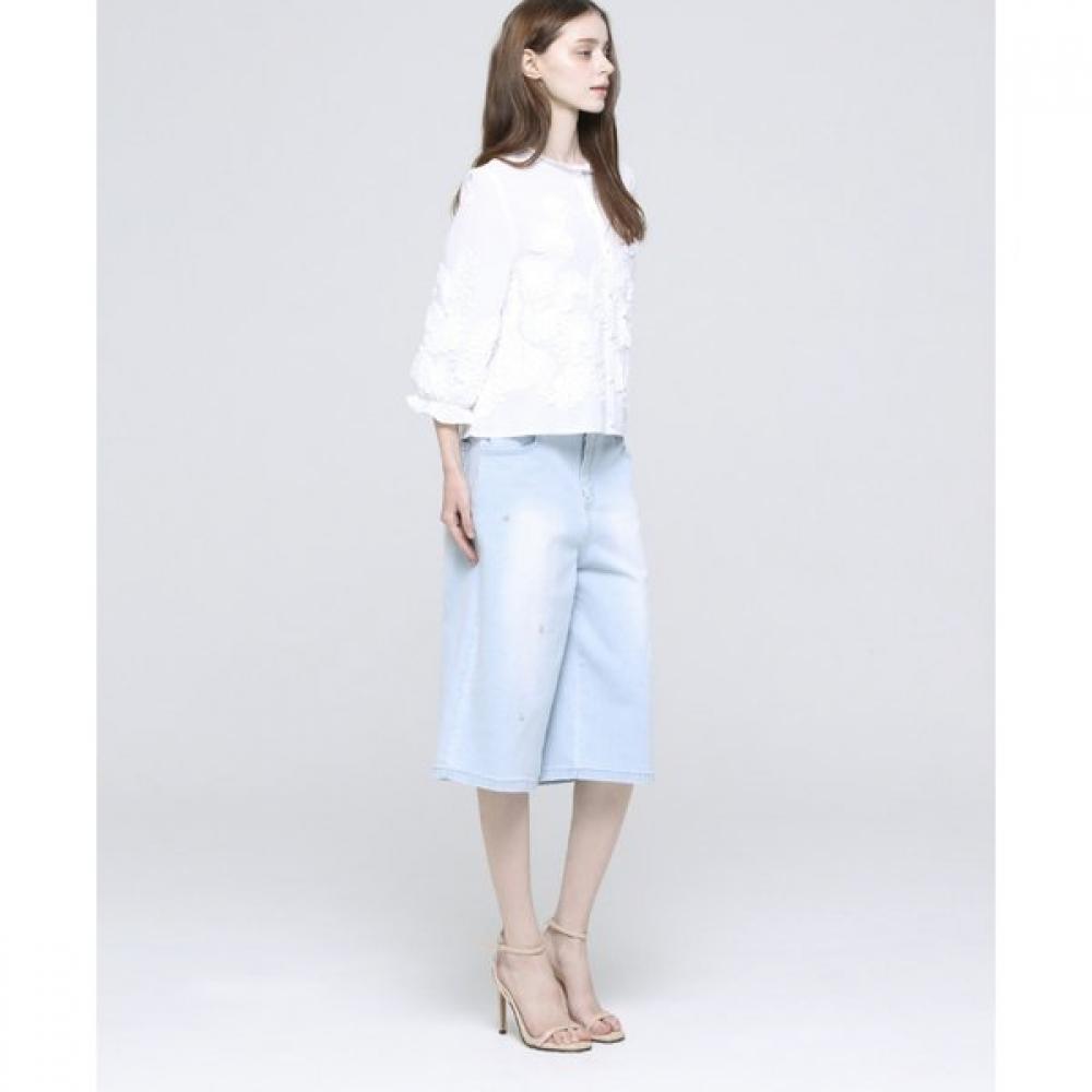 Son Jung Wan Women Frill Neck Flower Embroidery Shirt Zdr6262141