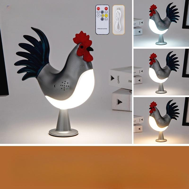 1Pc Basic Bedside Creative USB Charging Rooster Ornament Decorative Night Light Aromatherapy Creative Gift Desk Lamp