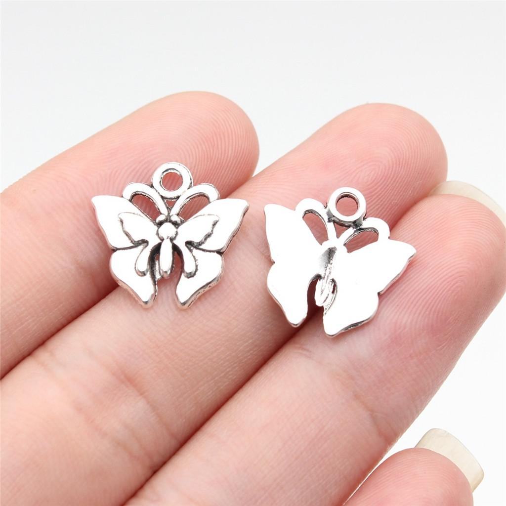 Charms Small Butterfly Pendants Wedding Jewelry Findings ZC114