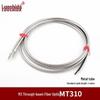 Metal Sheathed Fiber Optic Sensor Amplifier with Right Angle Elbow and Extended Reflective Through-Beam Cable