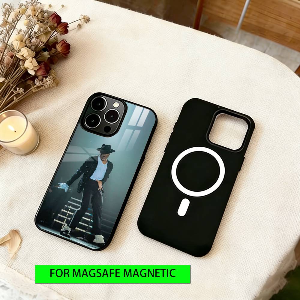 

Чохол для телефону Michael Jackson Для iPhone17,16,15,14,13,12,11 Plus,Pro Магнітний Для Magsafe Бездротова зарядка iPhone14Pro
