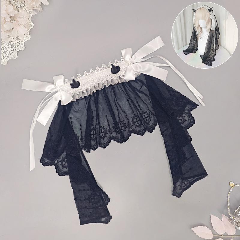 

Flower marriage style yk fantasy creature headband original style retro dragon lady hair accessories subculture dark French headdress One size fits all