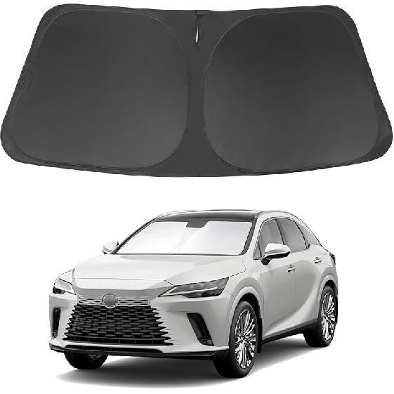 TINGLU Sun Shade For Tesla Model X Tesla X 2016-2024 2025 Accessories Windshield Sun Shade Window Shade UV Rays Protection Sun Visor Cover With