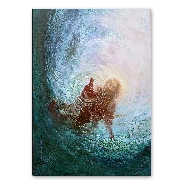 Dio Cristiano Gesù Il Buon Pastore Cristo Credenza Fede La Samaritana Poster Stampe Pittura su Tela Arte da Parete Decorazione Stanza