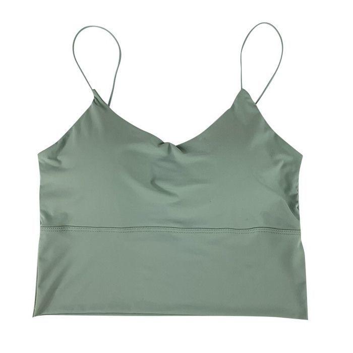 Nahtloses Damen-Tanktop aus Eis-Seide mit Brustpolstern - Bandeau im koreanischen Stil