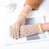 Верховая езда Женские Леопардовые сетчатые дышащие варежки Кружевные перчатки Женские перчатки Перчатки для вождения Короткие перчатки