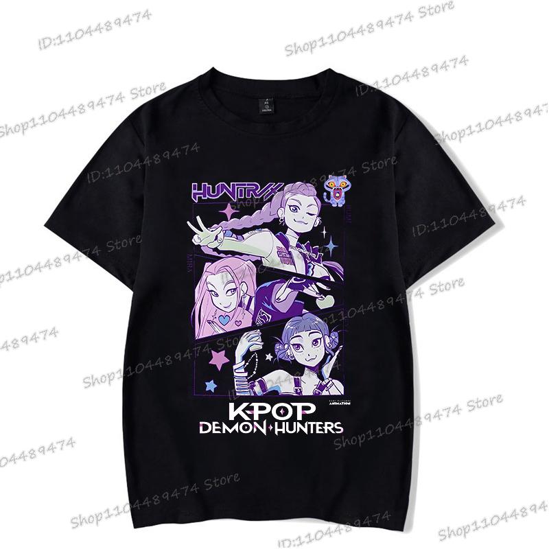 Anime KPop Demon Hunters Graphic Rumi Printed T Shirt Women Men Manga Tshirts Harajuku Korean Ulzzang Summer Crewneck T-shirts