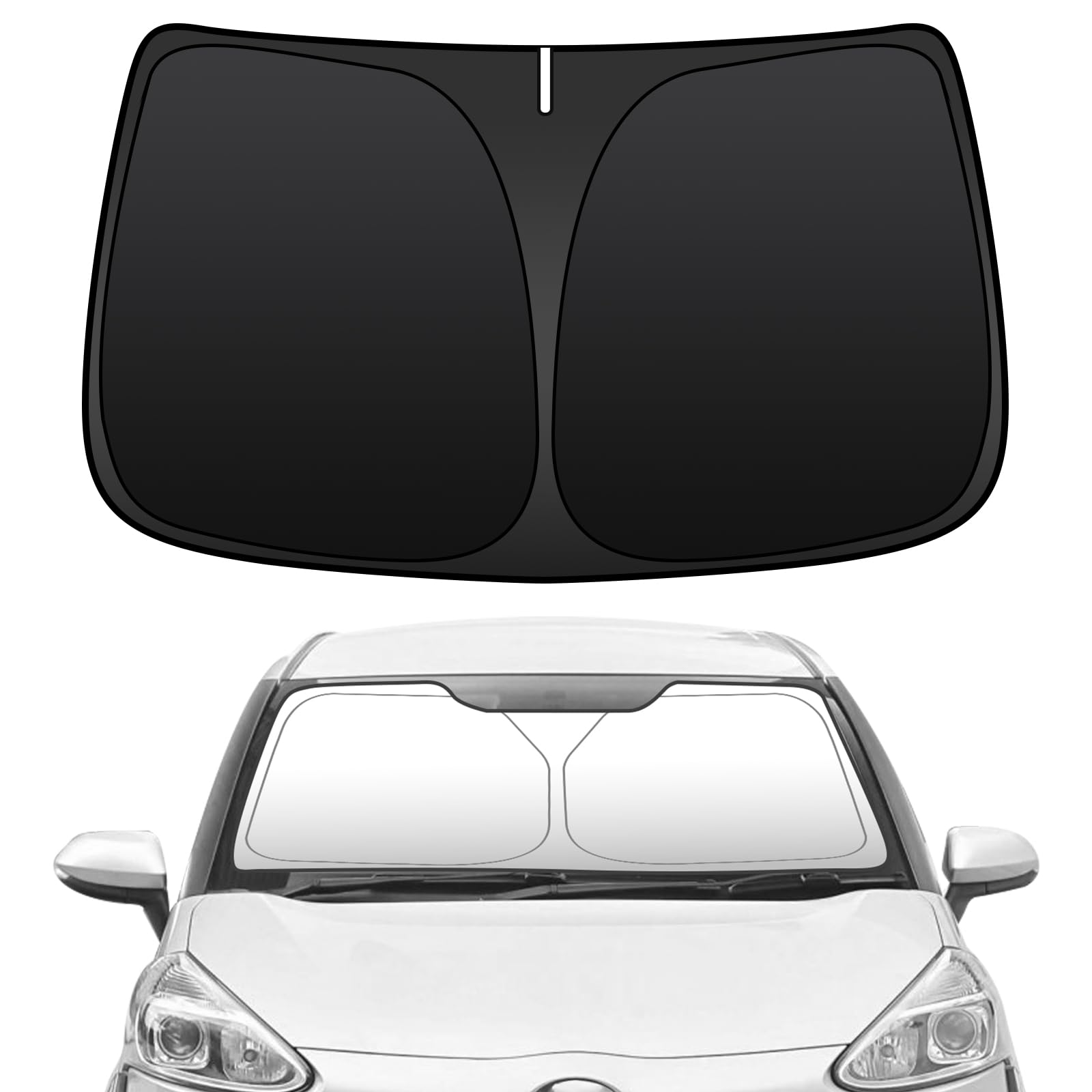 

Модель 2025 BLUESEATEC Toyota New Sienta 10 Series Солнцезащитный экран на лобовое стекло SIENTA 3-го поколения Тип Затеняющий Передний солнцезащитный экран Складной Удваивает Жар чёрный