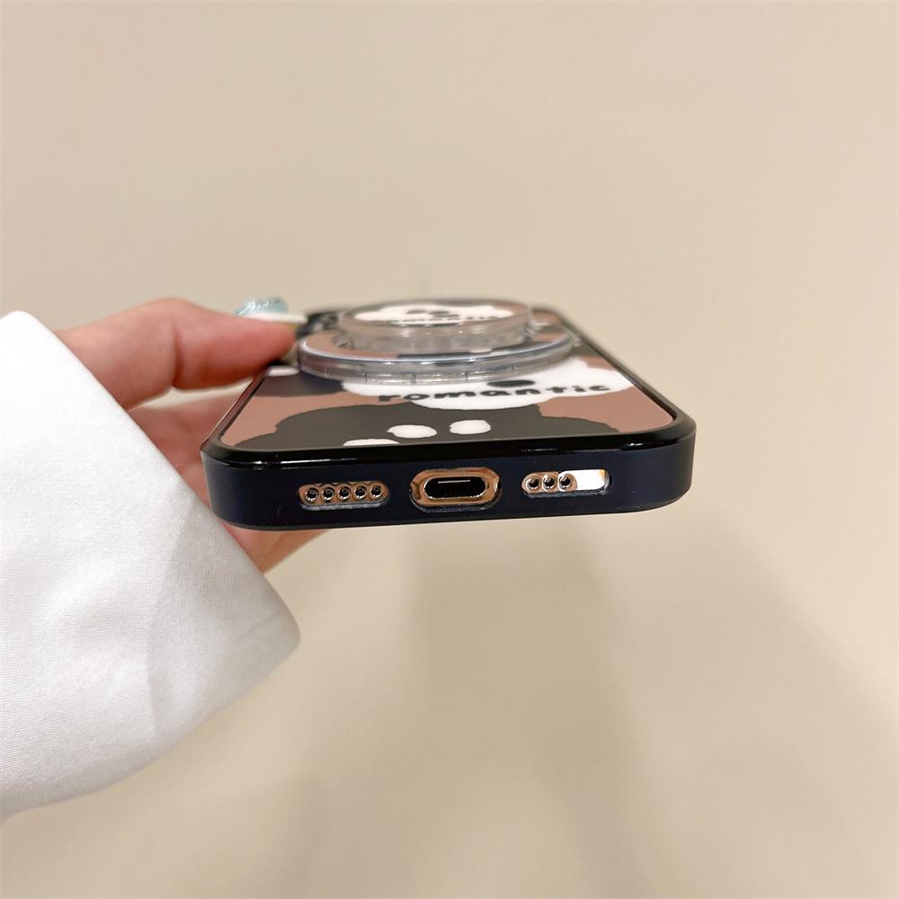 Contrast Love Flower Magnetic iPhone Case for Models 11, 12, 13Pro, 14/15, 16Plus