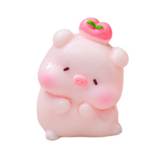 

Miniature Pig Figurine Mini Pink Piggy Figure Cartoon Resin Animal Cake Toppers for DIY Fairy Garden Moss Landscape Terrarium Potted Plant Dollhouse D