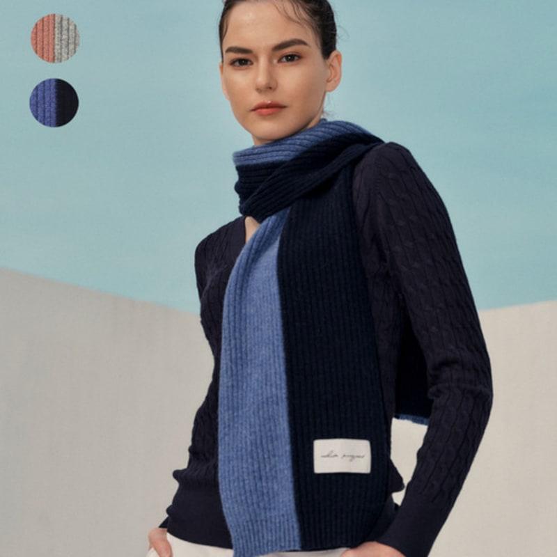 White Project MINOS LAMBS WOOL 100 MUFFLER [3COLOR]