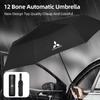 12 Bone Umbrella Collapsible Sunshade Uv Protection For Outlander Lancer L200 ASX Pajero Grandis Eclipse