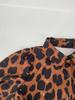 V-Ausschnitt Leo-Print Blumenkleid - Neuer Stil 2025, Europäische & Amerikanische Mode, Lässiges Langarm Damenbekleidung