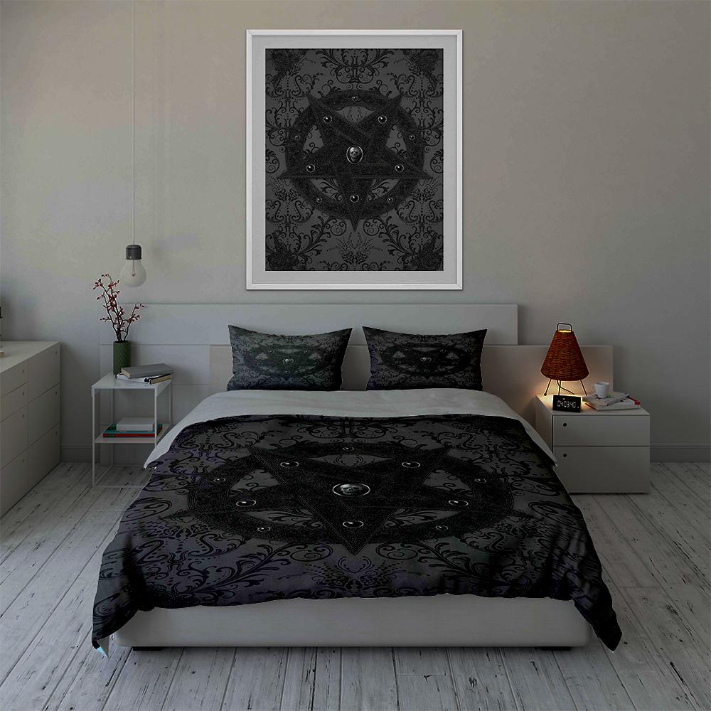 Dark, intricate, geometric. Bedding Duvet cover sets Duvet covers Pillowcases gifts (1 * Duvet Cover 2 * Pillowcases, without duvet insert)