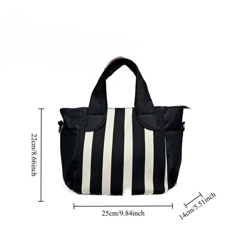 Women'S Seam Casual Contrasting Handbag Lightweight And Simple Versatile Embroidered Thread Shoulder Bag