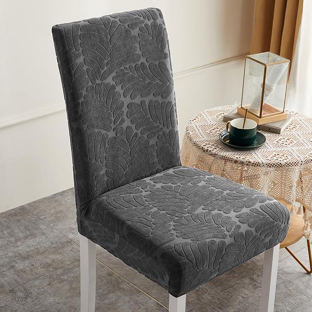 Jacquard Chair Cover Solid Color Stretch Full -Inclusive Chair Chair Seat Cover Dustproof Family Space Decoration Protective Cover