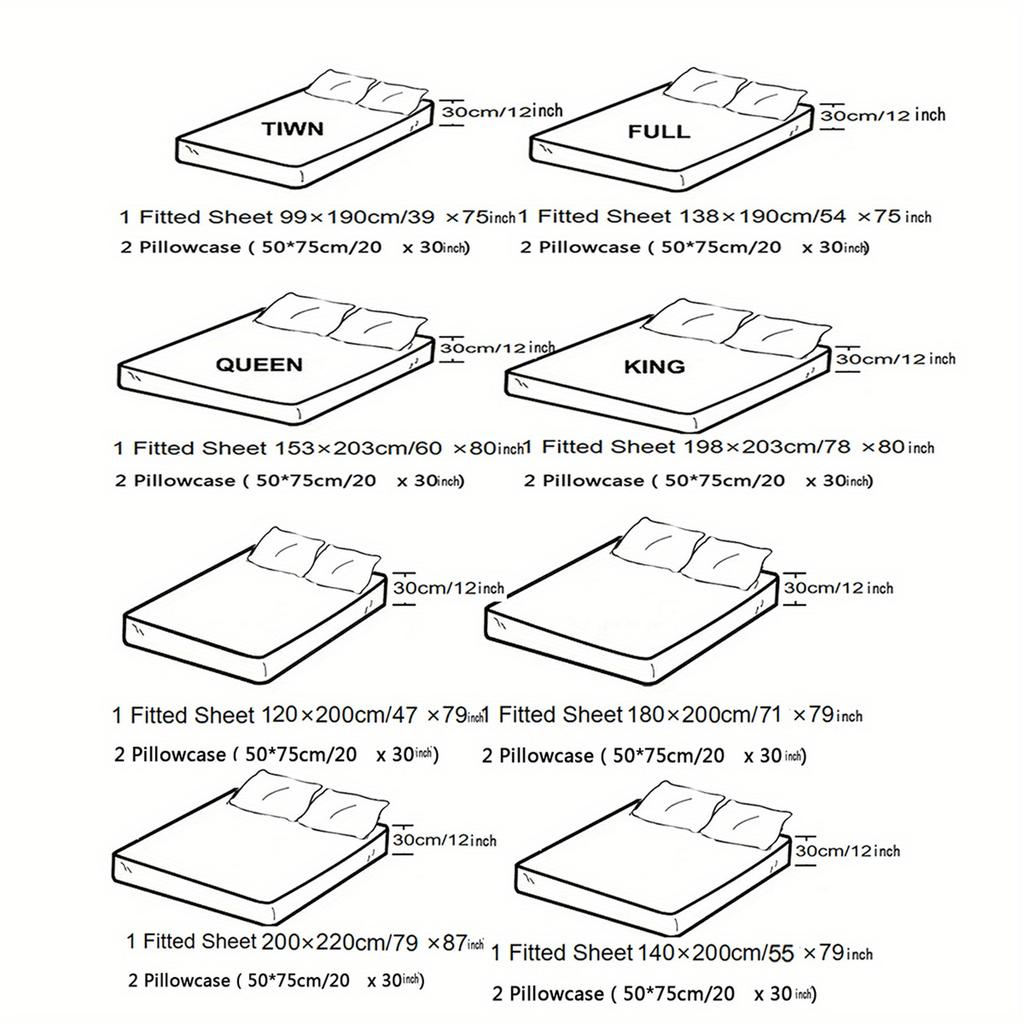 Christmas Themed Polyester Bedding Set - Soft Sanded Digital Print, 3-Piece Fitted Sheet and Pillowcase Set, Woven Fabric