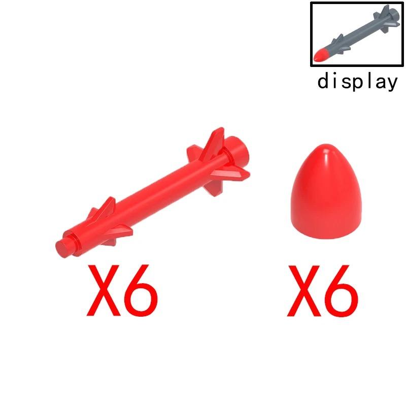 MOC Compatible Military Character Building Blocks Accessories Missile Models Fighter Jet Assembly Children's Toy Mini Brick Gift