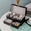 Delesys Multi-Purpose Home Storage Box Small Objects Organizer Box Watch Storage Case Leather Gift Box Glasses Storage Box