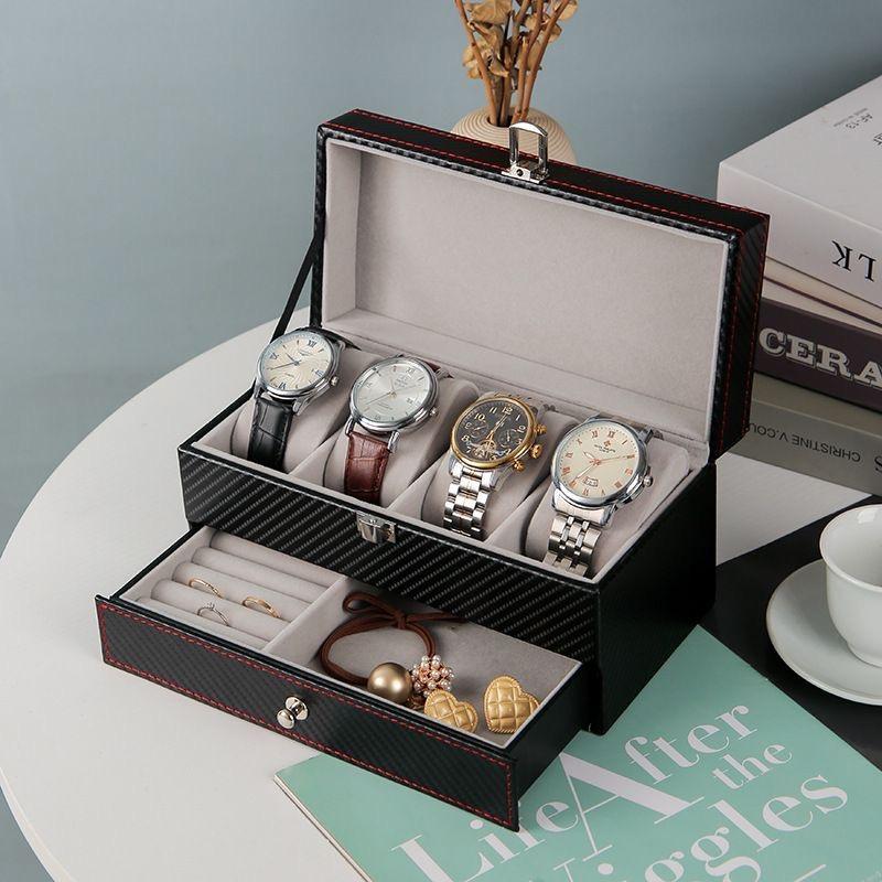 Delesys Multi-Purpose Home Storage Box Small Objects Organizer Box Watch Storage Case Leather Gift Box Glasses Storage Box