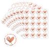 200Pcs Bronzing Transparent Sealing Stickers Love Heart Round Gold Silver Envelop Candy Bag Label for Baking Gift DIY Decoration