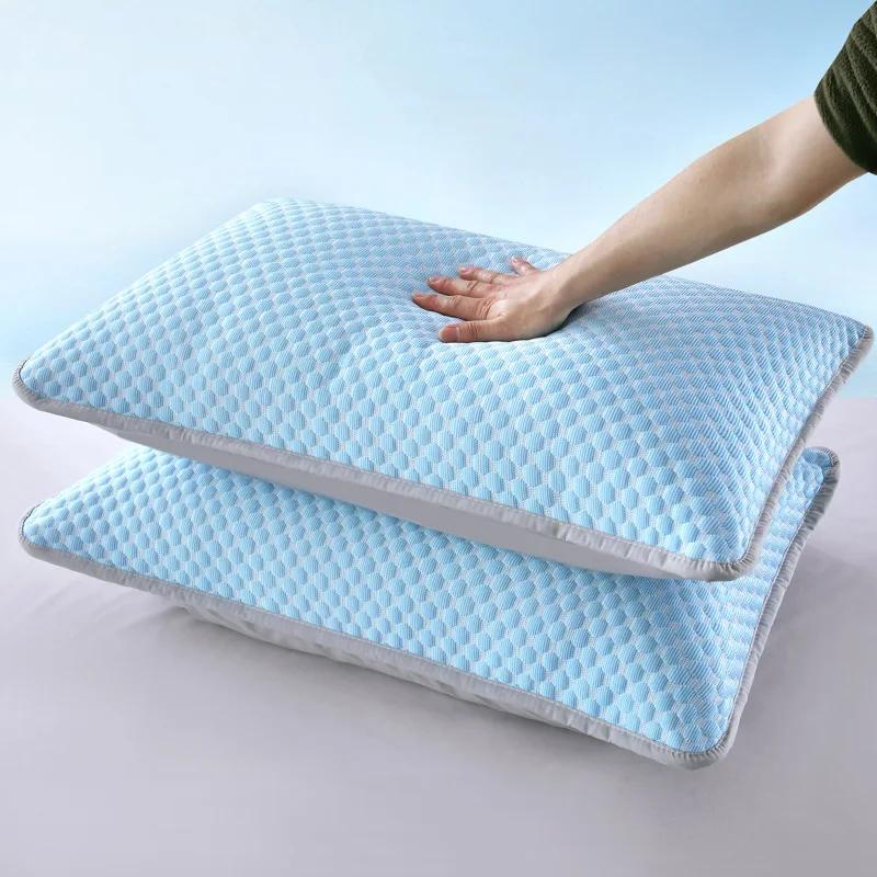 Cooling Pillowcase Covers Ice Silk Soft Breathable Summer Pillow Cases Machine Washable for Dorm Home Bedroom Use Smooth Fabric