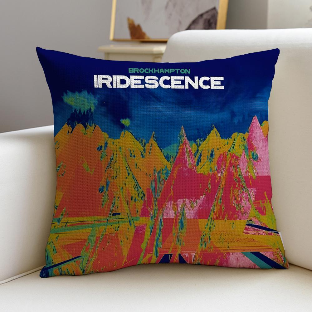 Bold BBROCKHAMPTONS Cushion Cover Breathable and Skinfriendly Linen Pillowcase Square Removable and Washable Cushion