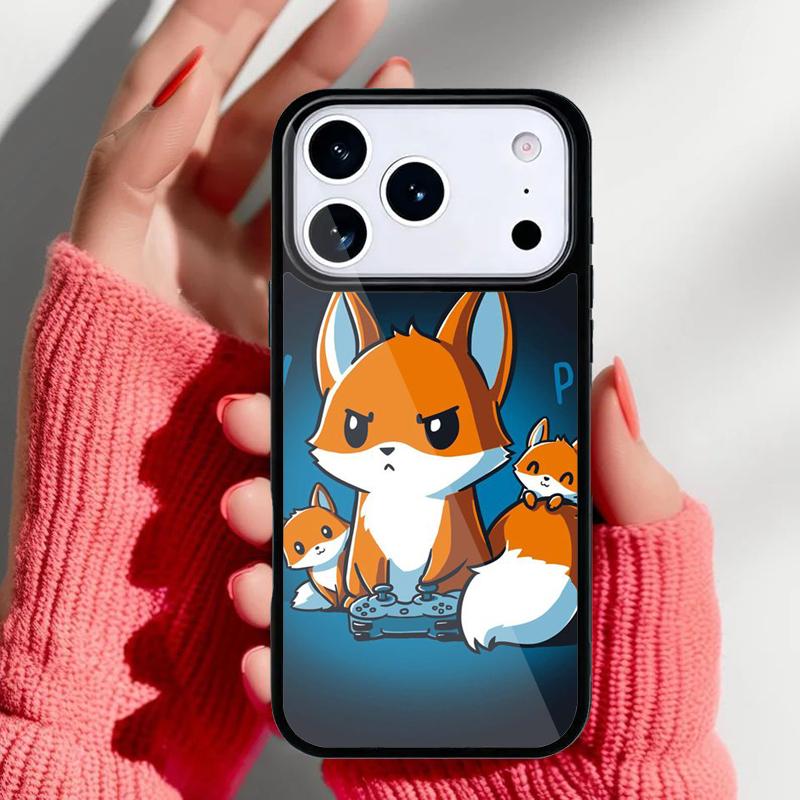 Anime Funny Fox Phone Case for iPhone 17 16 15 14 13 Pro Max Back Cover for 12 11 Pro Coque