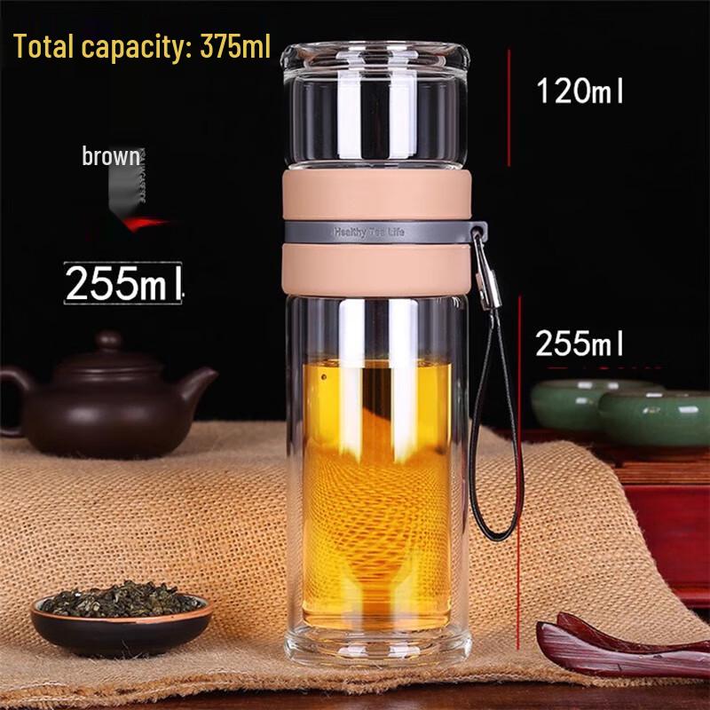 DKADI Double-Layer Tea Infuser Glass Bottle