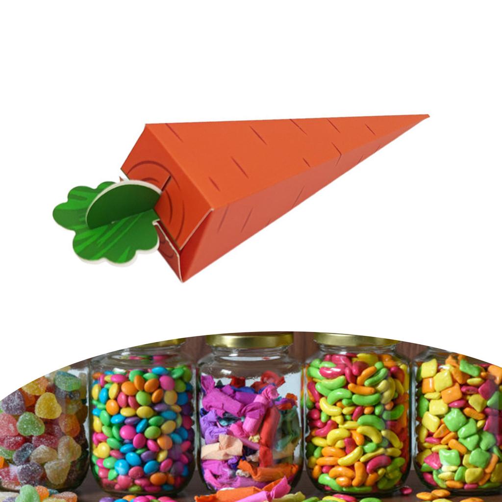 Set of 50 Carrot Treat Boxes Snack Box Carrot Theme Boxes Party Supplies Paper Texture Perfect for Candy and Snacks