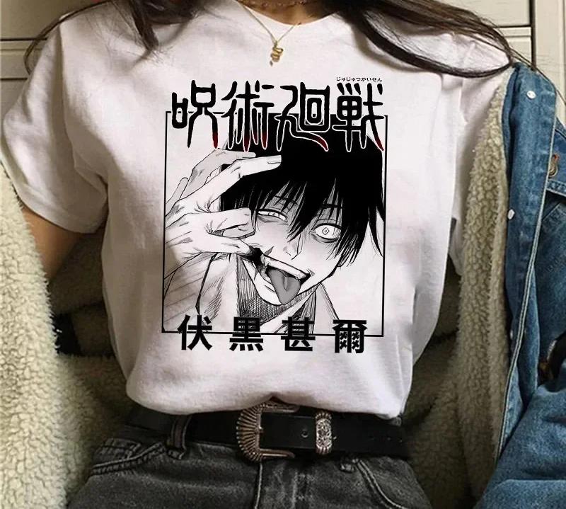 

Футболка Jujutsu Kaisen Gojo Satoru Yuji Itadori Летняя модная хлопковая футболка Unisexga Хлопковая футболка TopJapanese Anime Clothing 4XL