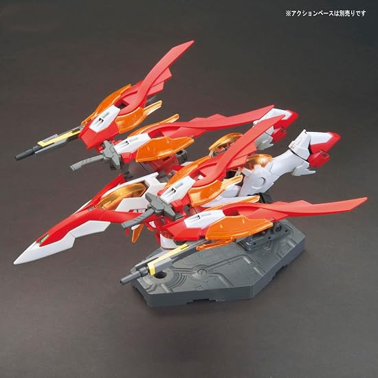 BANDAI SPIRITS HGBF Gundam Build Fighters Try Wing Gundam Zero Honoo 1/144 Scale Color-Coded Plastic