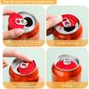 CHENGU 10 Pieces Soda Can Lid Cover, Swivel Can Sealer, Beverage Protect Cap, Plastic, Random Color (Black, White, Red)