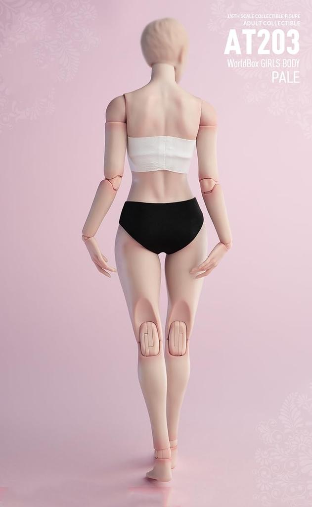 OBEST Worldbox 1/6 Scale Figure, Cute Girl, Female, Articulated Action Figure, Asian Female, Painting Body, AT203P (Pale Skin)