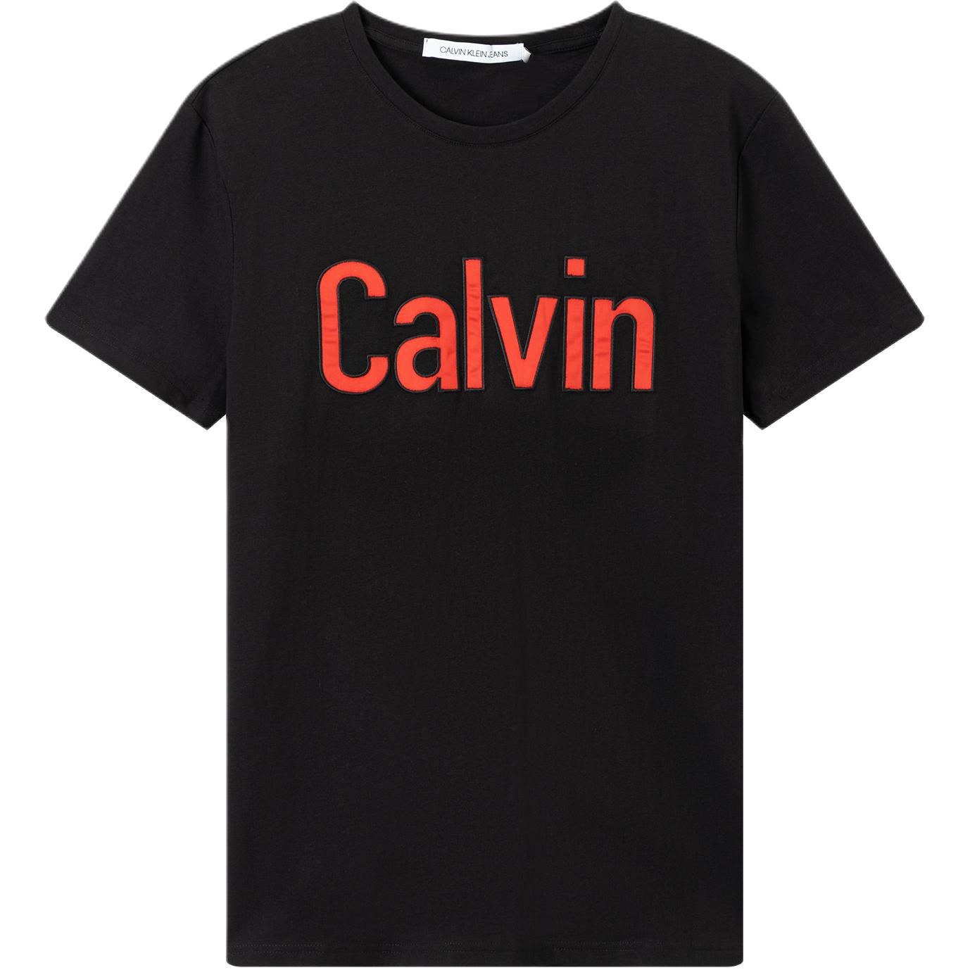 

Calvin Klein Удобная футболка с цветными блоками и буквами, повседневная, с круглым вырезом и короткими рукавами, женские топы J313793 S