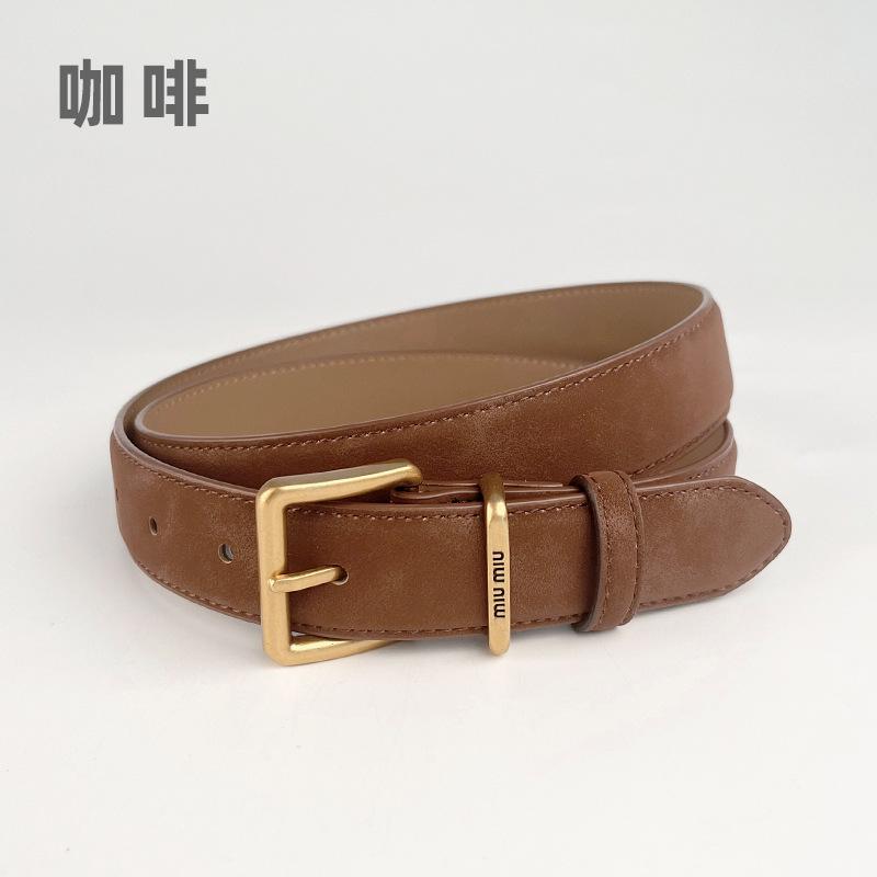 

Четыре сезона в наличии новый антифлисовый матовый кожаный женский ремень кожа ретро роскошный черный декоративный повседневный ремень для брюк 105cm