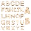 26pcs 26 Style Brass Charms, Nickel Free, Letter, Real 18K Gold Plated, 7~8.5x4~7.5x2mm, Hole: 1mm, 1pc/style